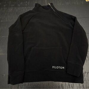 Peloton Black Zip Up Sweater with High Collar